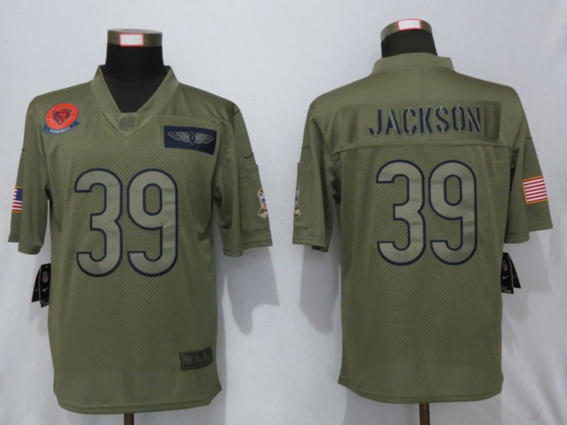 Men Chicago Bears #39 Jackson Nike Camo 2019 Salute to Service Limited NFL Jerseys->chicago bears->NFL Jersey